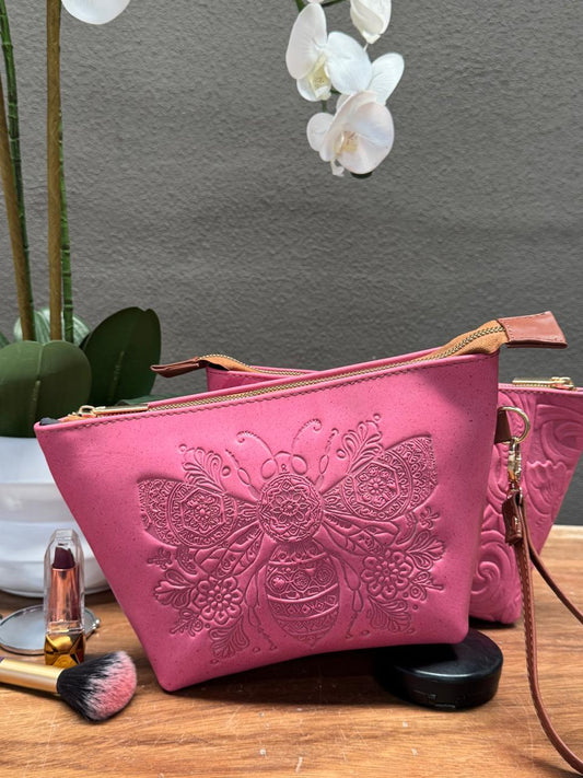 COSMETIQUERA PIEL GANESHA ABEJA ROSA CHICLE