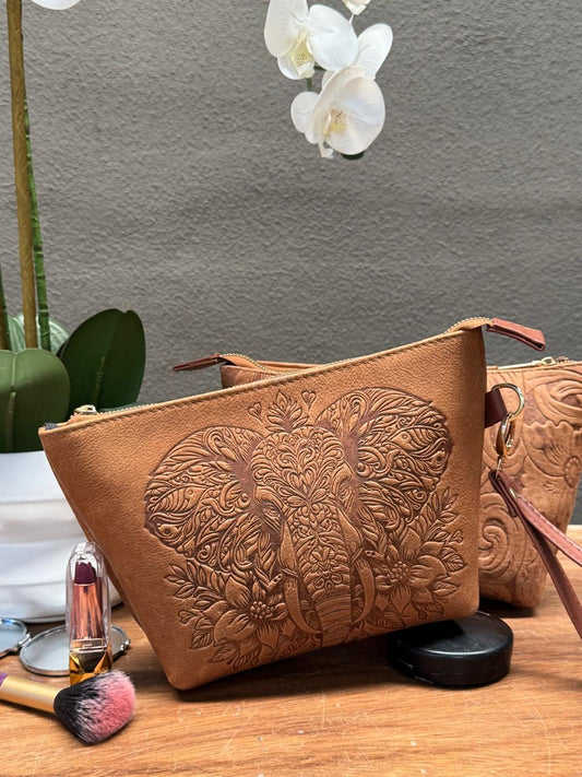 COSMETIQUERA PIEL GANESHA ELEFANTE MIEL