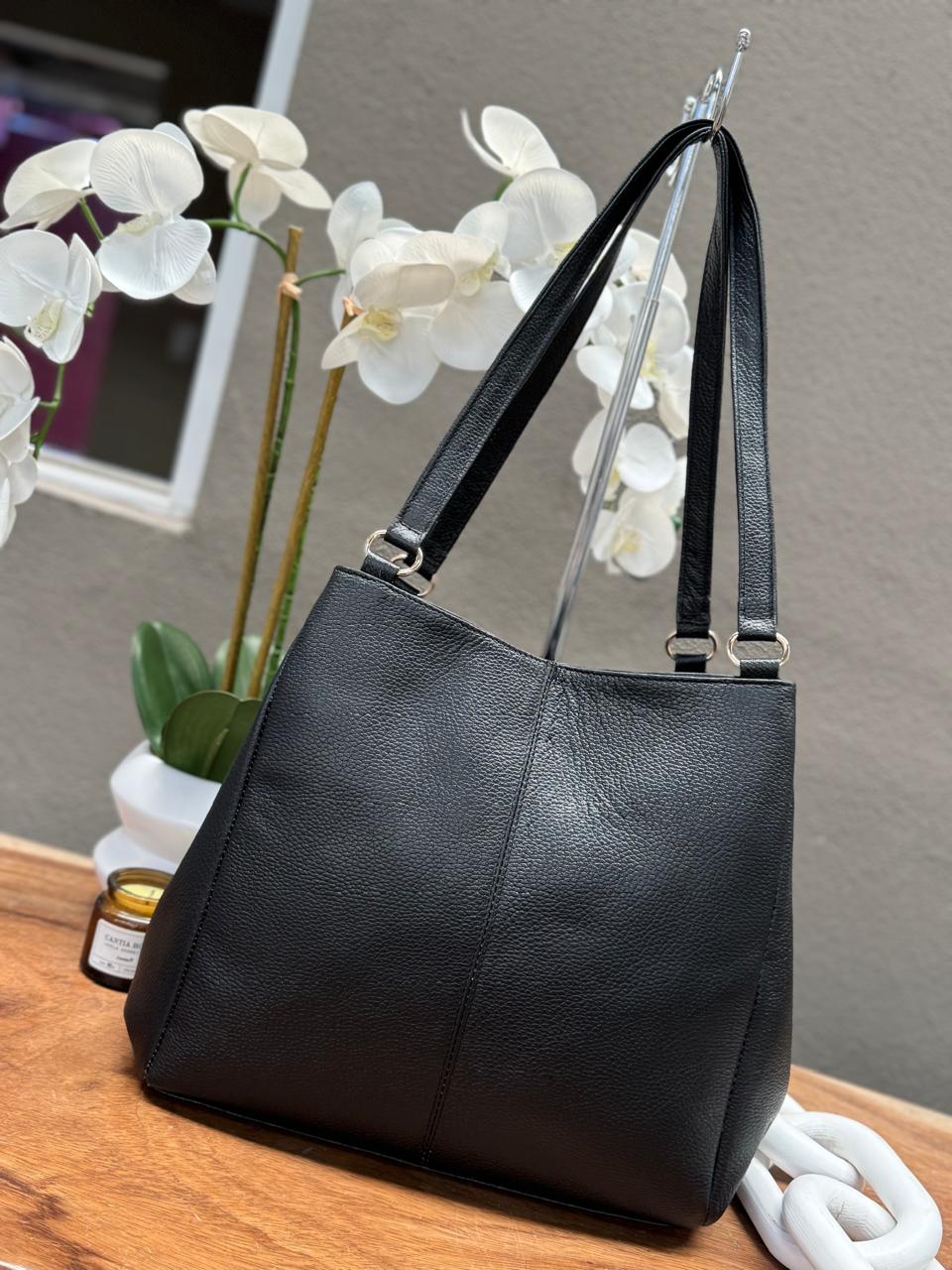 BOLSO 100% PIEL BAHAMAS NEGRO