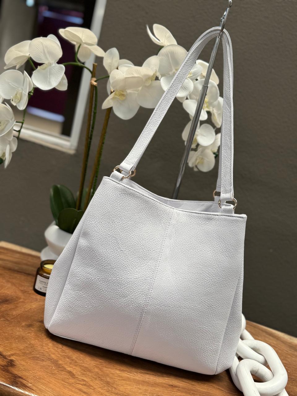 BOLSO 100% PIEL BAHAMAS BLANCO