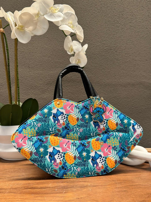 BOLSO BESO PERSONAJE STITCH NEGRO PLAYA