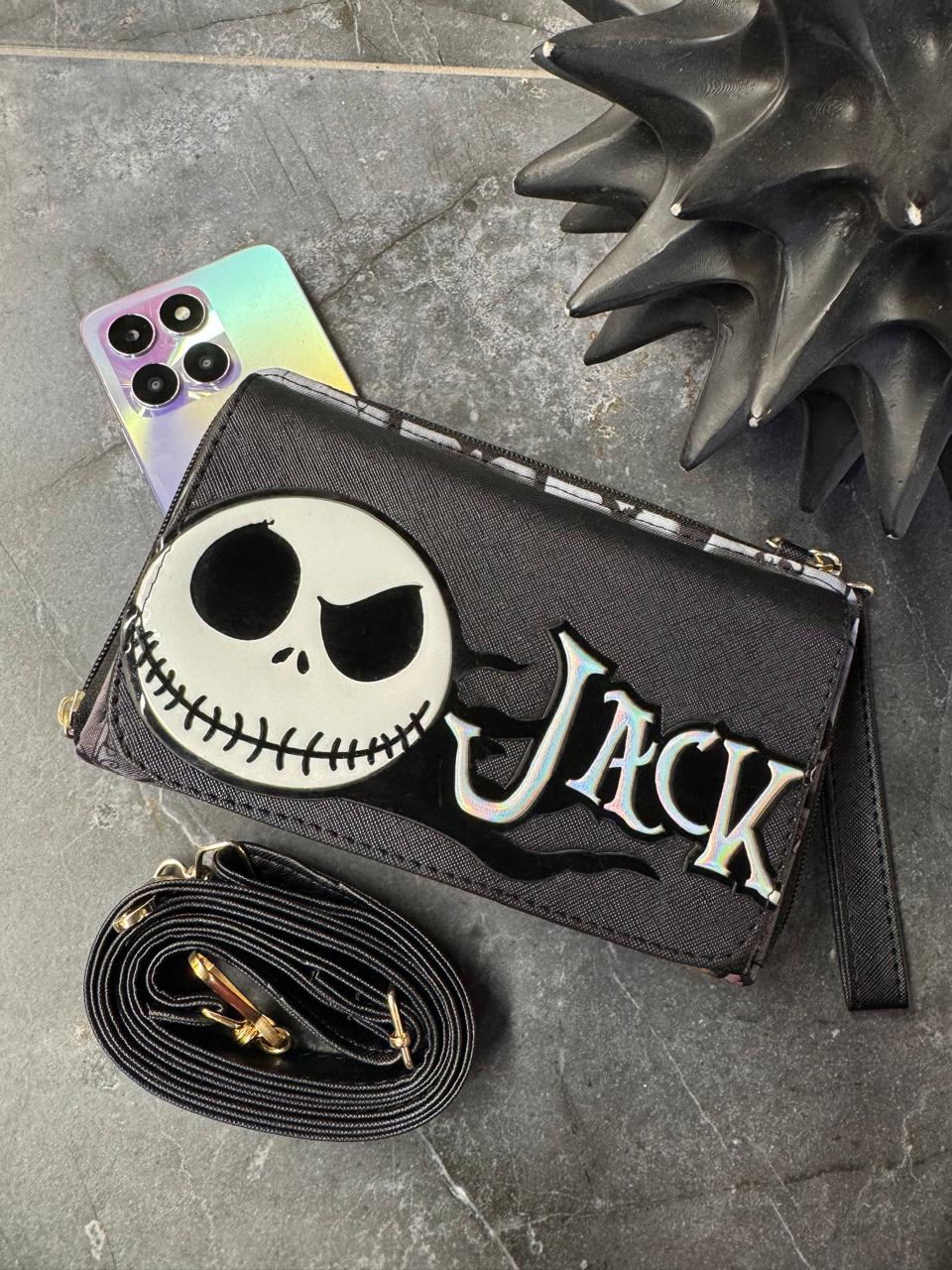 PORTACELULAR PERSONAJES JACK NEGRO/GRIS