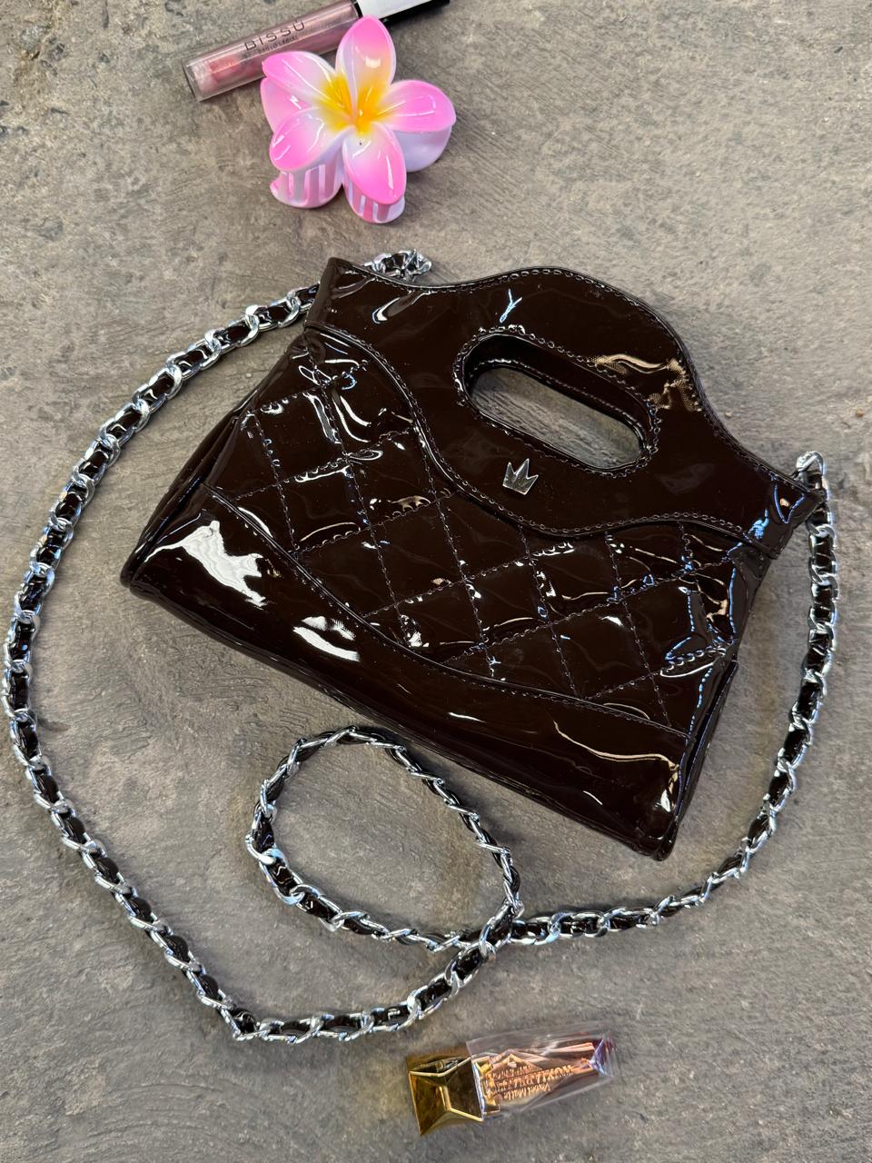 DUPE NANO CHANEL 31 CHAROL CHOCOLATE H/PLATA