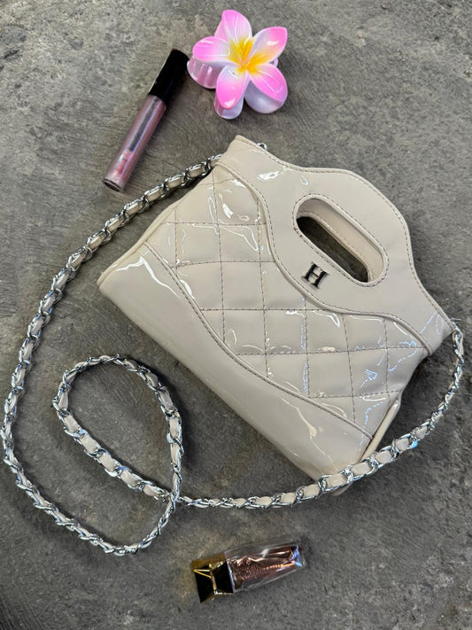 DUPE NANO CHANEL 31 CHAROL MIGA H/PLATA