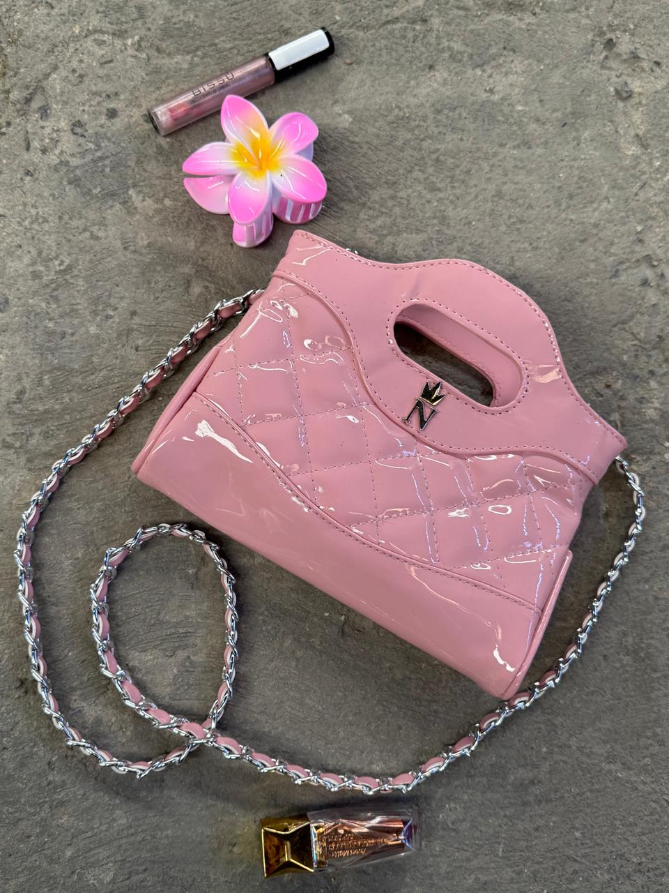 DUPE NANO CHANEL 31 CHAROL ROSA H/PLATA