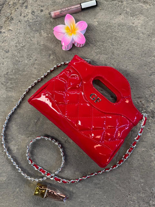 DUPE NANO CHANEL 31 CHAROL ROJO H/PLATA