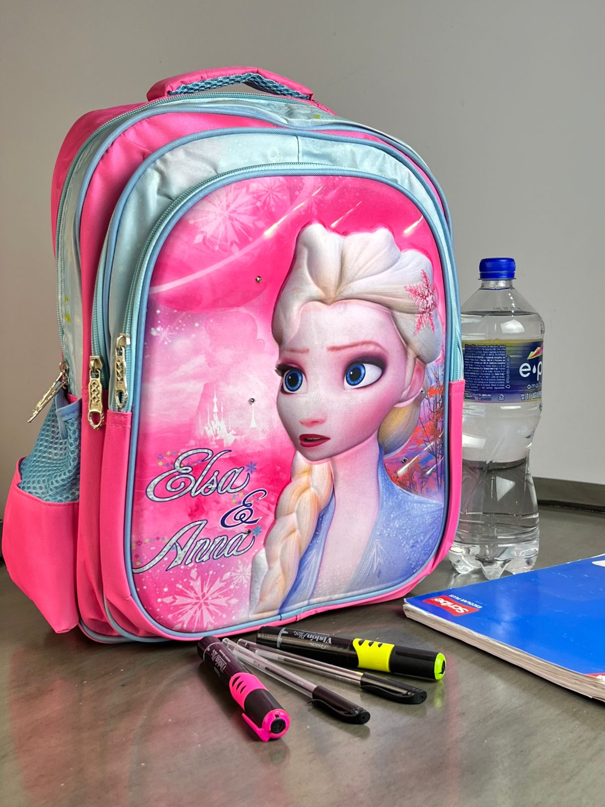 MOCHILA ESCOLAR PERSONAJES ELSA FIUSHA