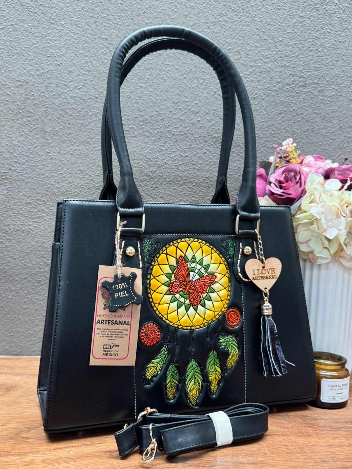 UB MOD ARTESANAL CATALINA NEGRO ATRAPASUEÑOS AMARILLO