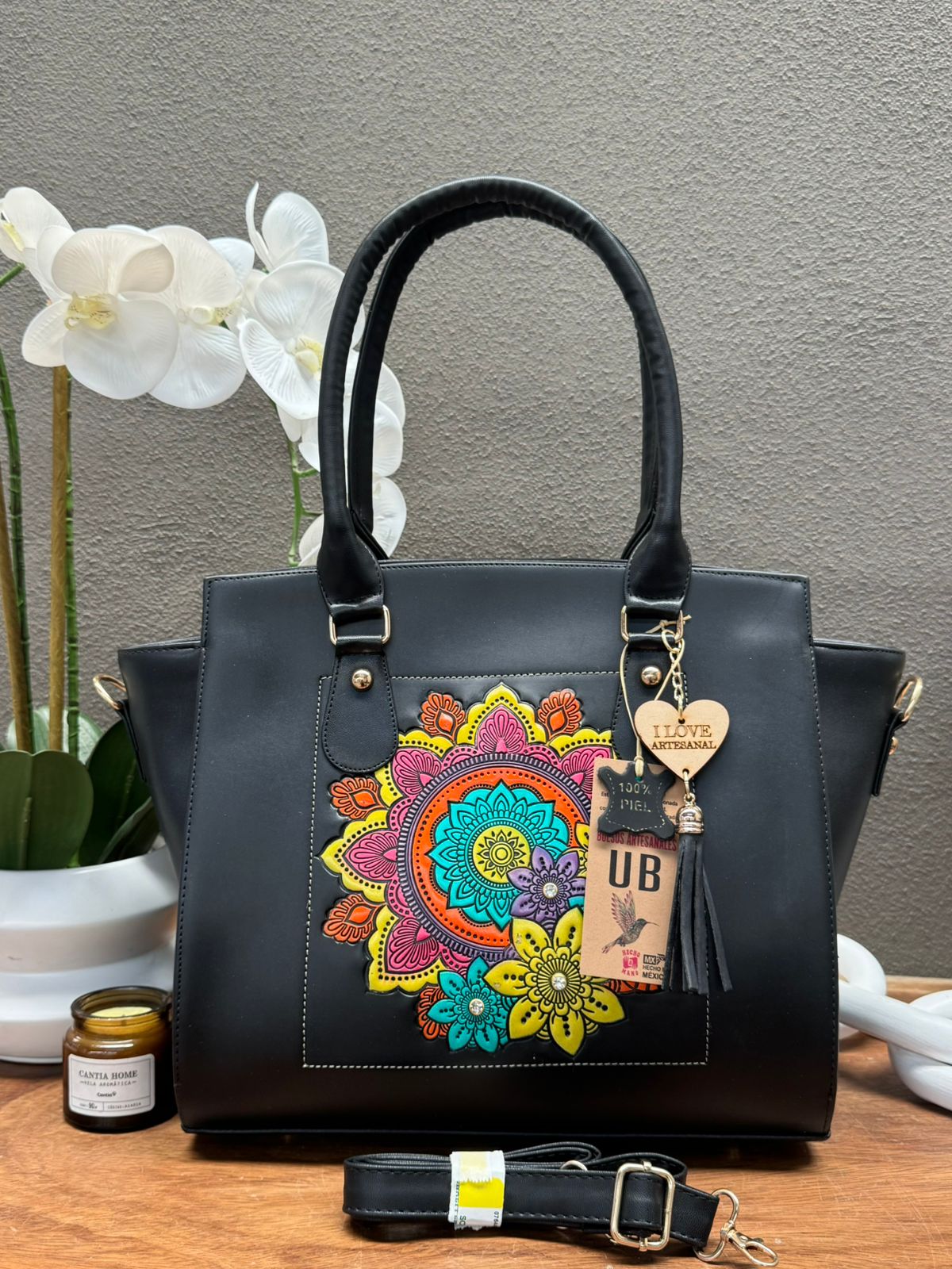 UB MOD ARTESANAL SANDY NEGRO MANDALA COLORES