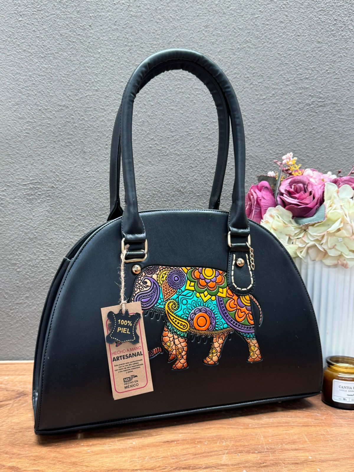 UB MOD ARTESANAL LUNA 1 NEGRO ELEFANTE COLORES