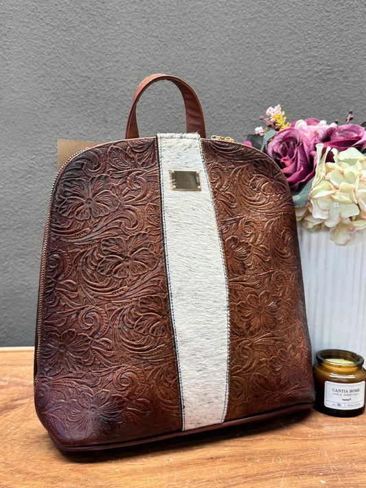 UB MOD ARTESANAL MOCHILA ANDY CAFE FRANJA PELO