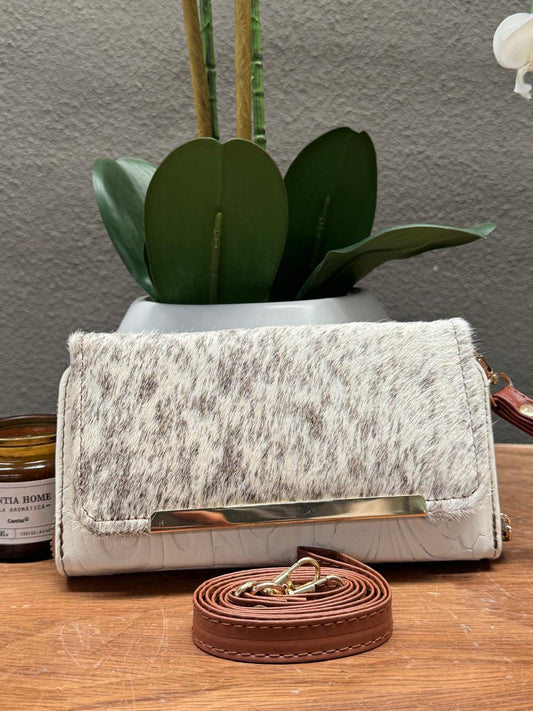 CARTERA CINCELADA ANA PELO GRABADO BLANCO