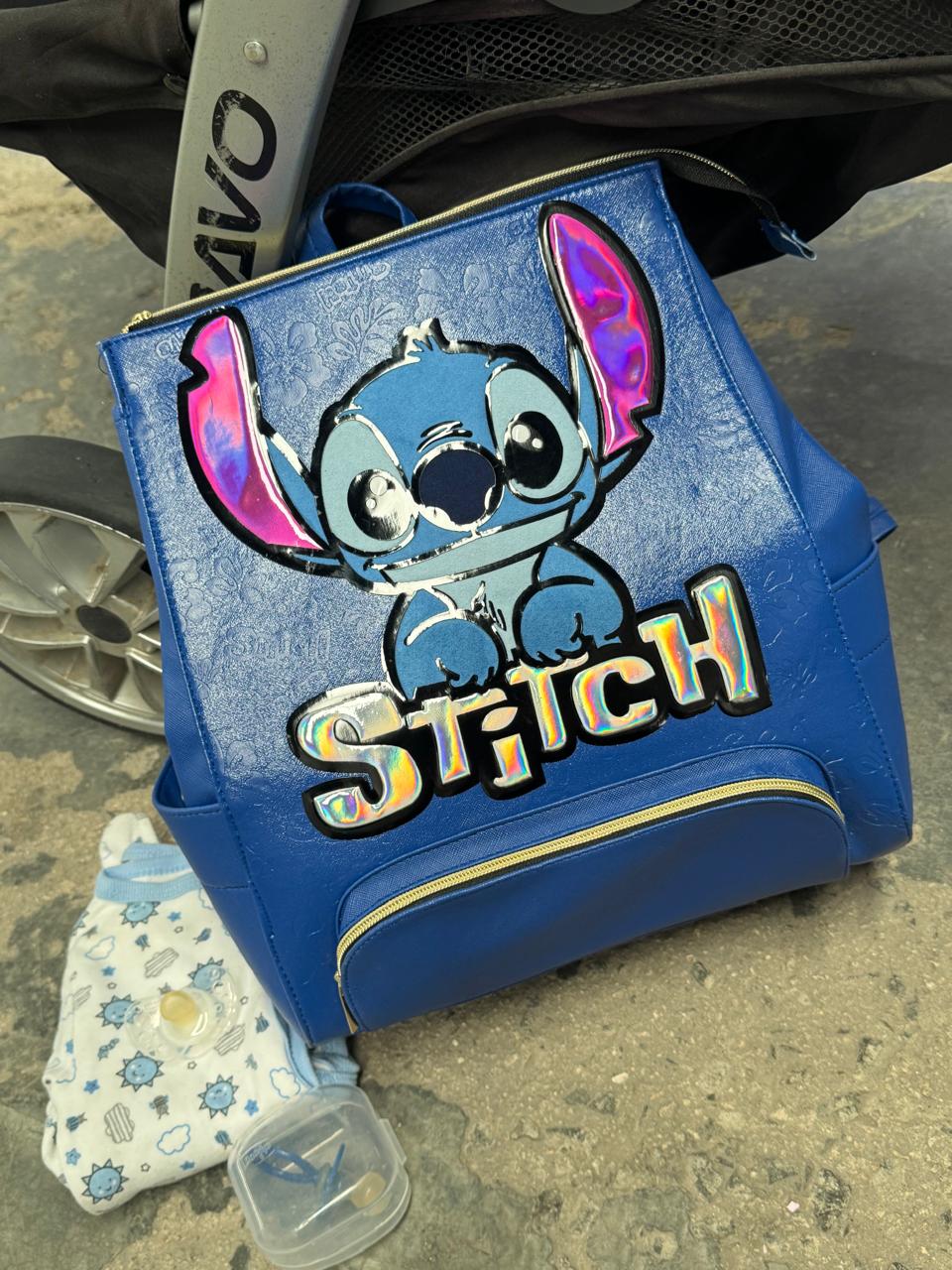 PAÑALERA PERSONAJE STITCH AZUL