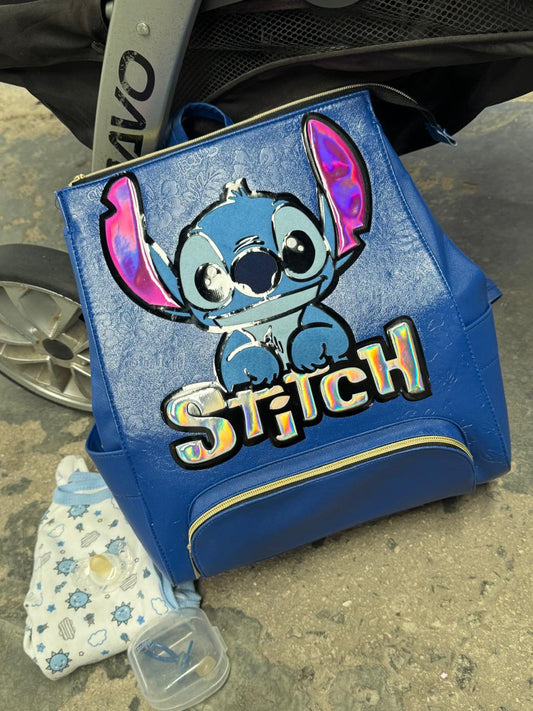 PAÑALERA PERSONAJE STITCH AZUL