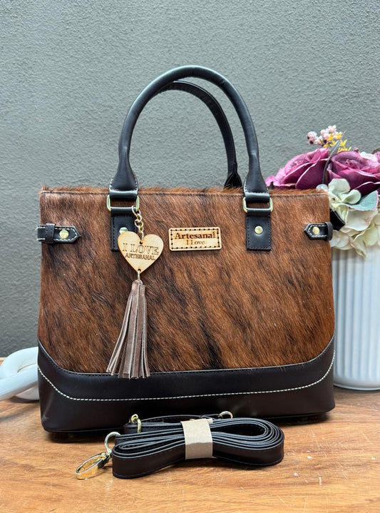 BOLSA TOKIO PELO -PIEL FERRERO