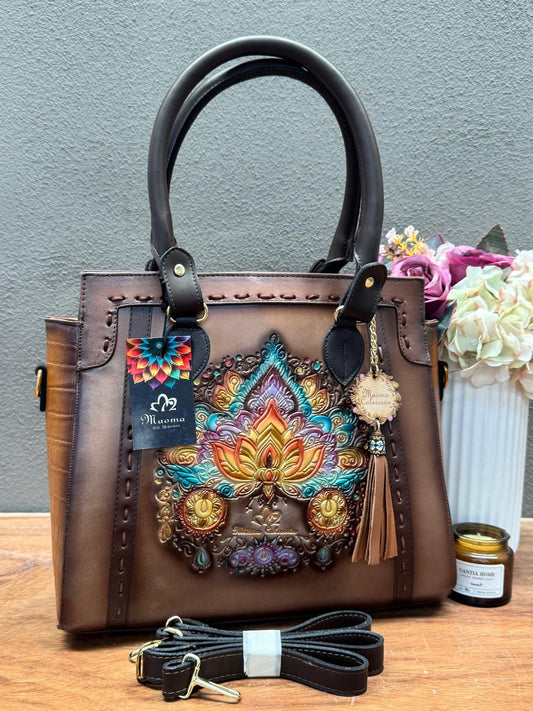 MAOMA GDE ROSY MARRÓN FLOR DE LOTO COLORES