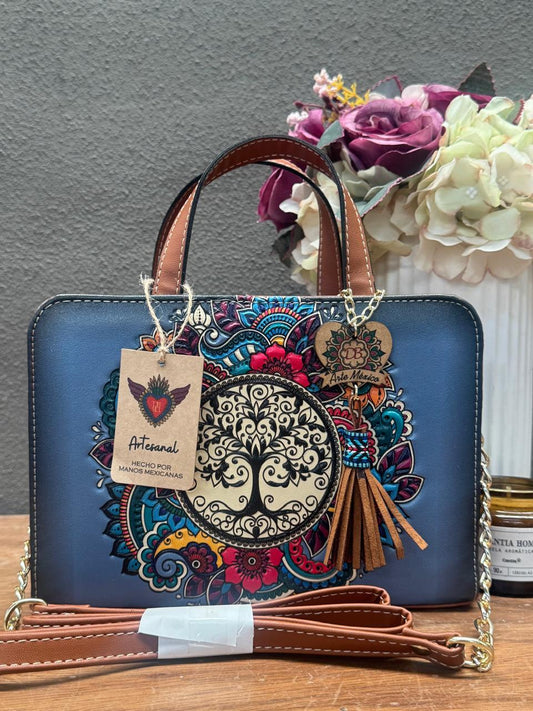 DB CROSSBODY ARBOL DE LA VIDA AZUL