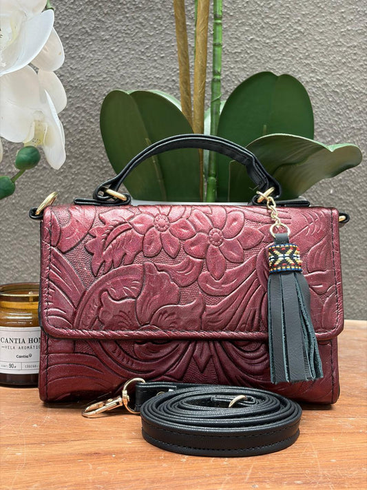 CROSSBODY DELIA 1 CHICA CHERRY METALIZADO