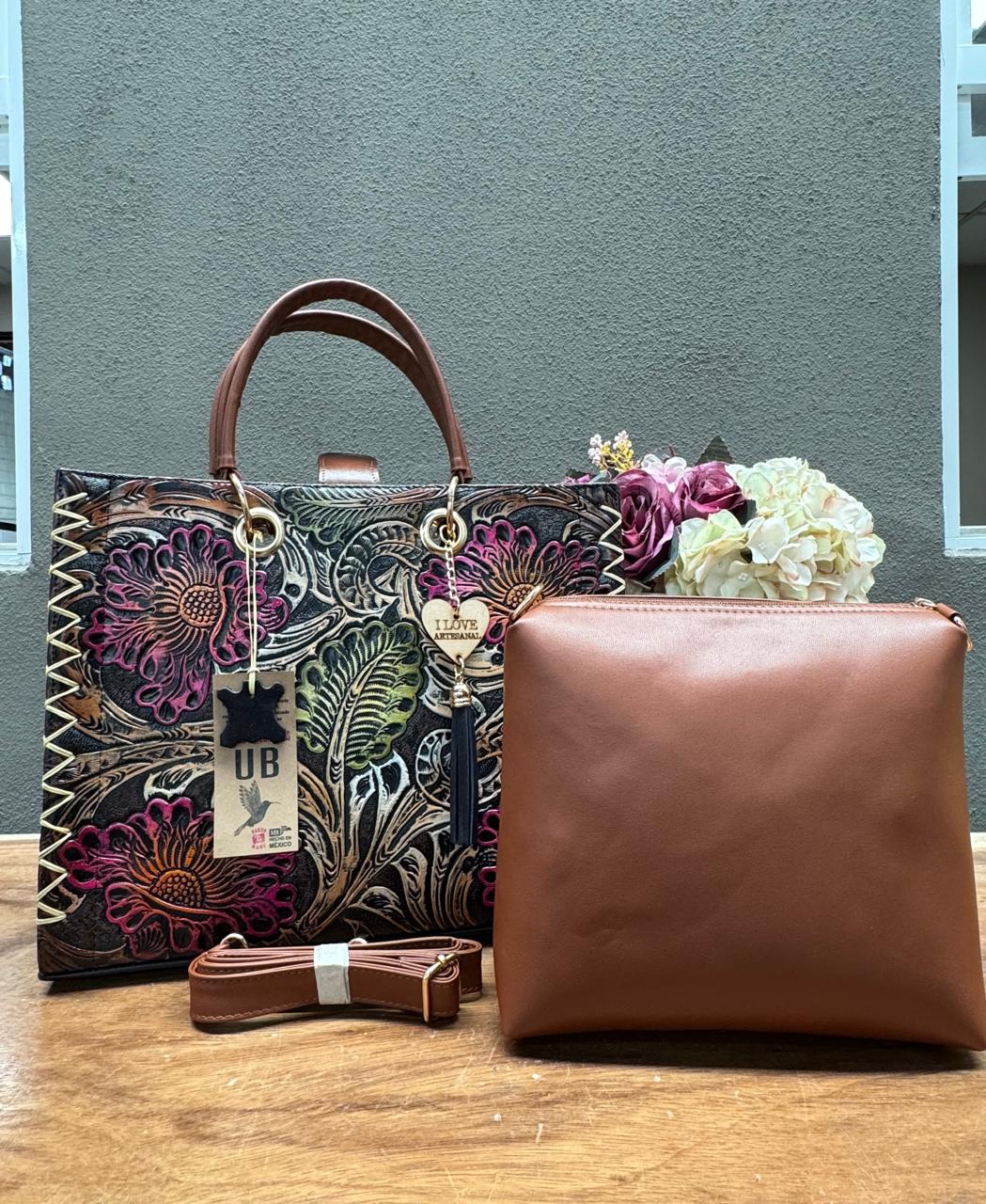 UB DUO ARTESANAL COMBO FLORES CAMEL