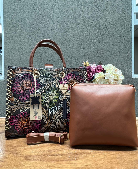 UB DUO ARTESANAL COMBO FLORES CAMEL