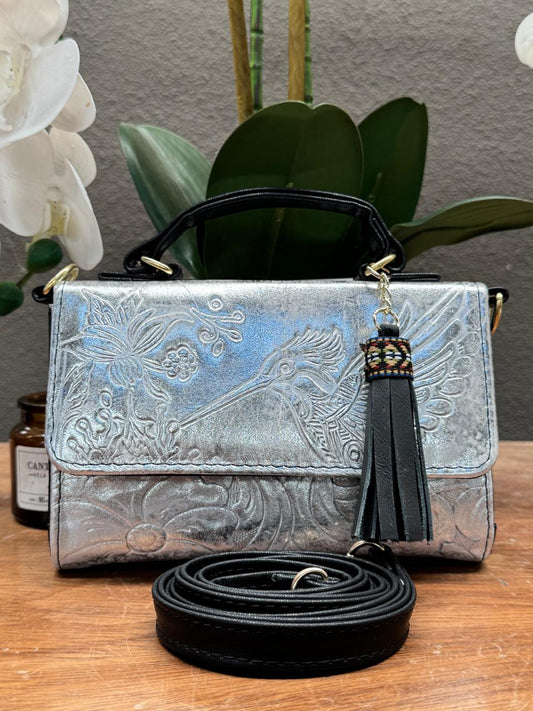 CROSSBODY DELIA 1 CHICA COLIBRI PLATA