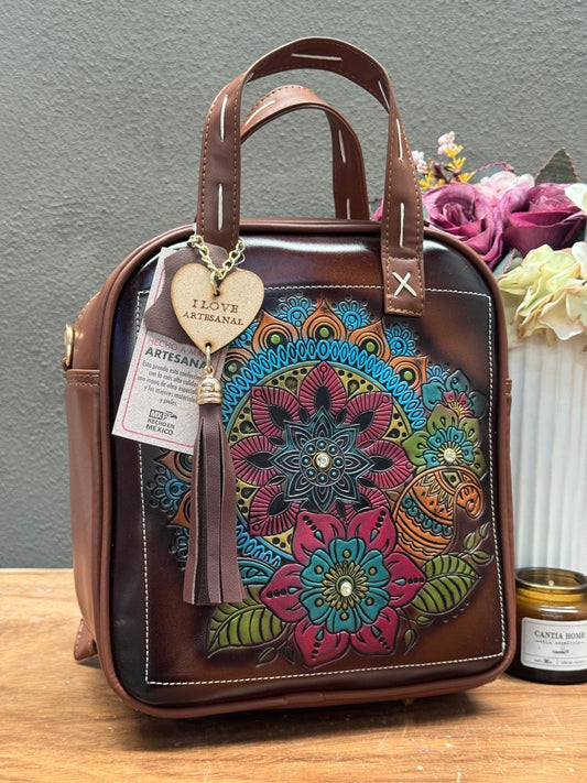 UB MOD ARTESANAL MOCHILA BOMBA MIEL MANDALA