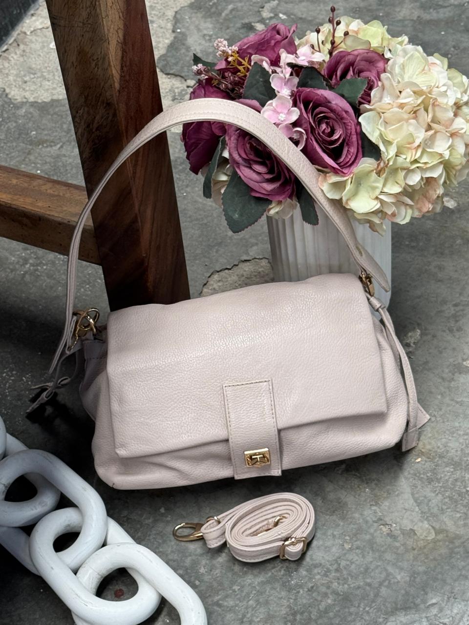 BOLSO 100% PIEL LETONIA LATTE