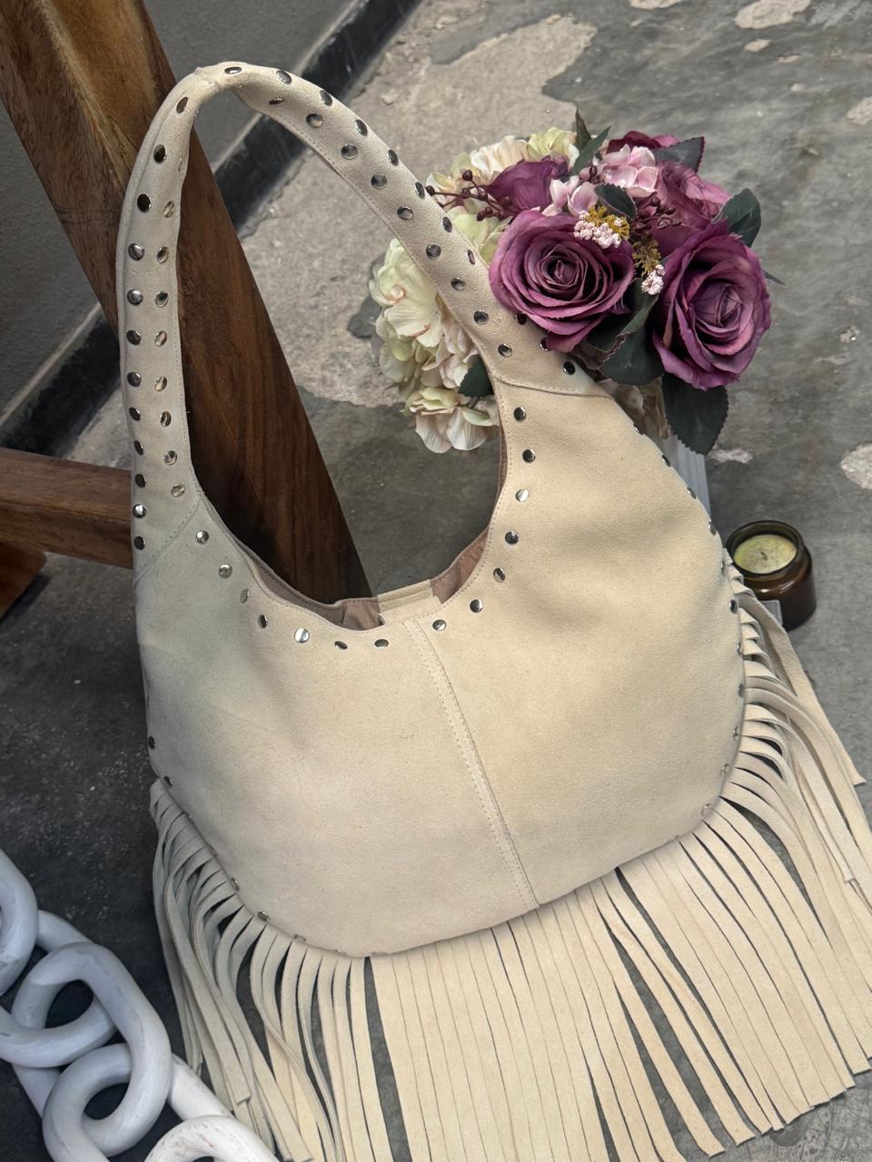 BOLSO MONTANA BEIGE BARBAS