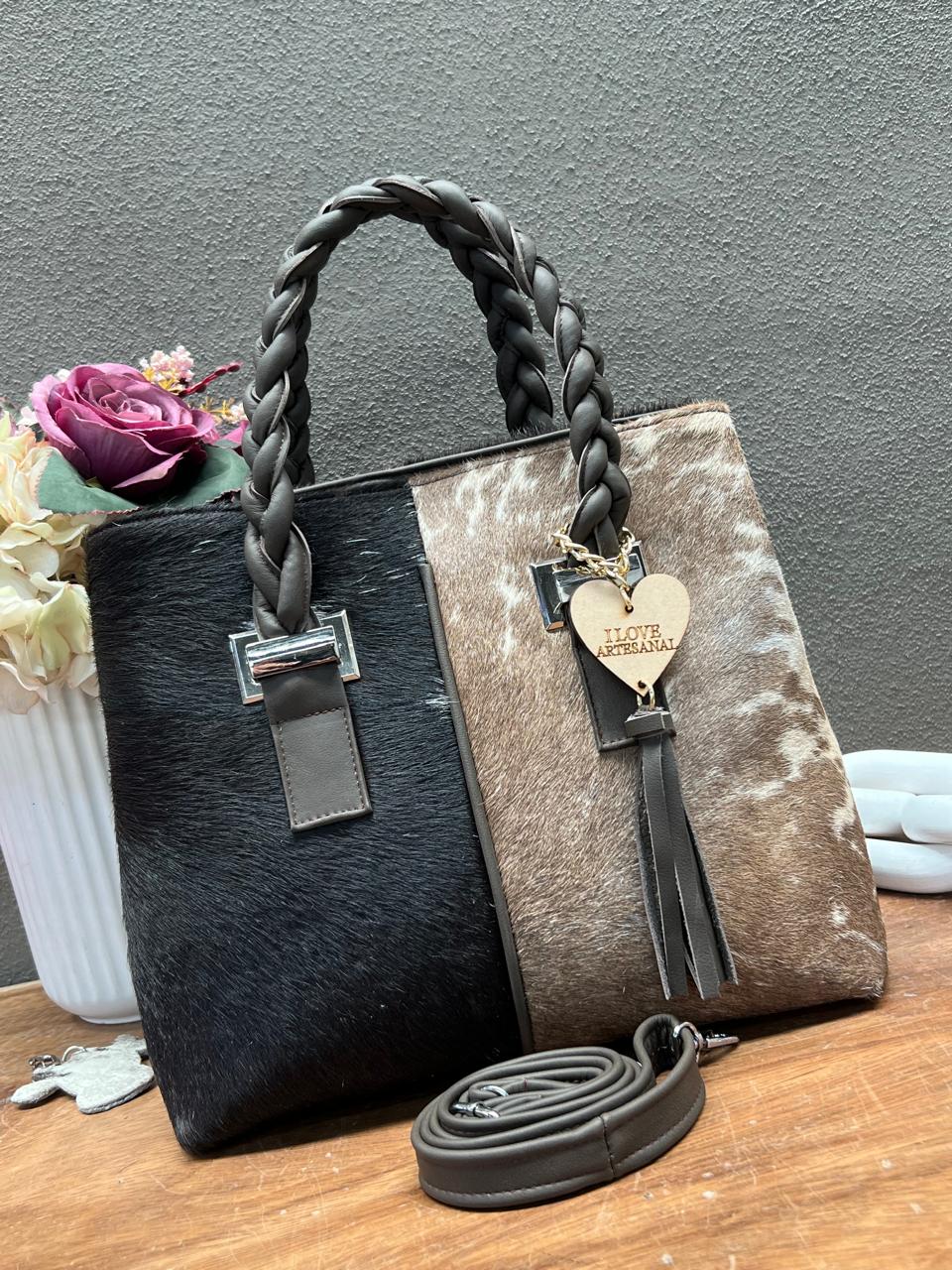 BOLSA ELIZABETH PELO VARIABLE ASAS CAFE