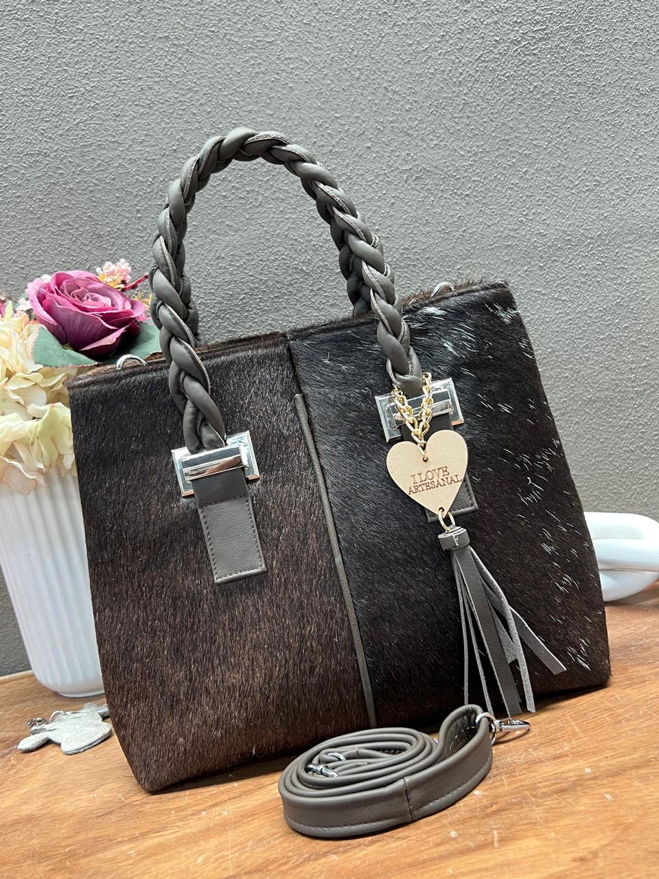 BOLSA ELIZABETH PELO VARIABLE ASAS CAFE