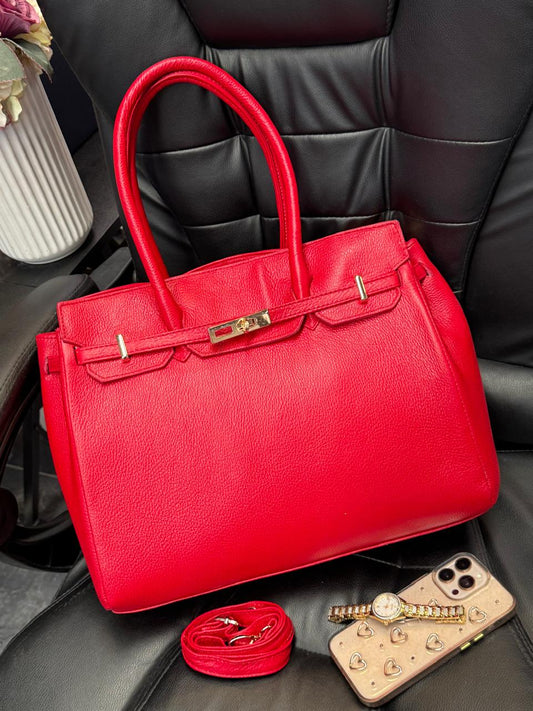 BOLSO 100% BIRKIN 35 PIEL ROJO