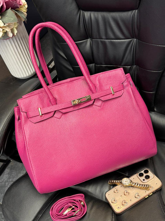 BOLSO 100% BIRKIN 35 PIEL BUGAMBILIA