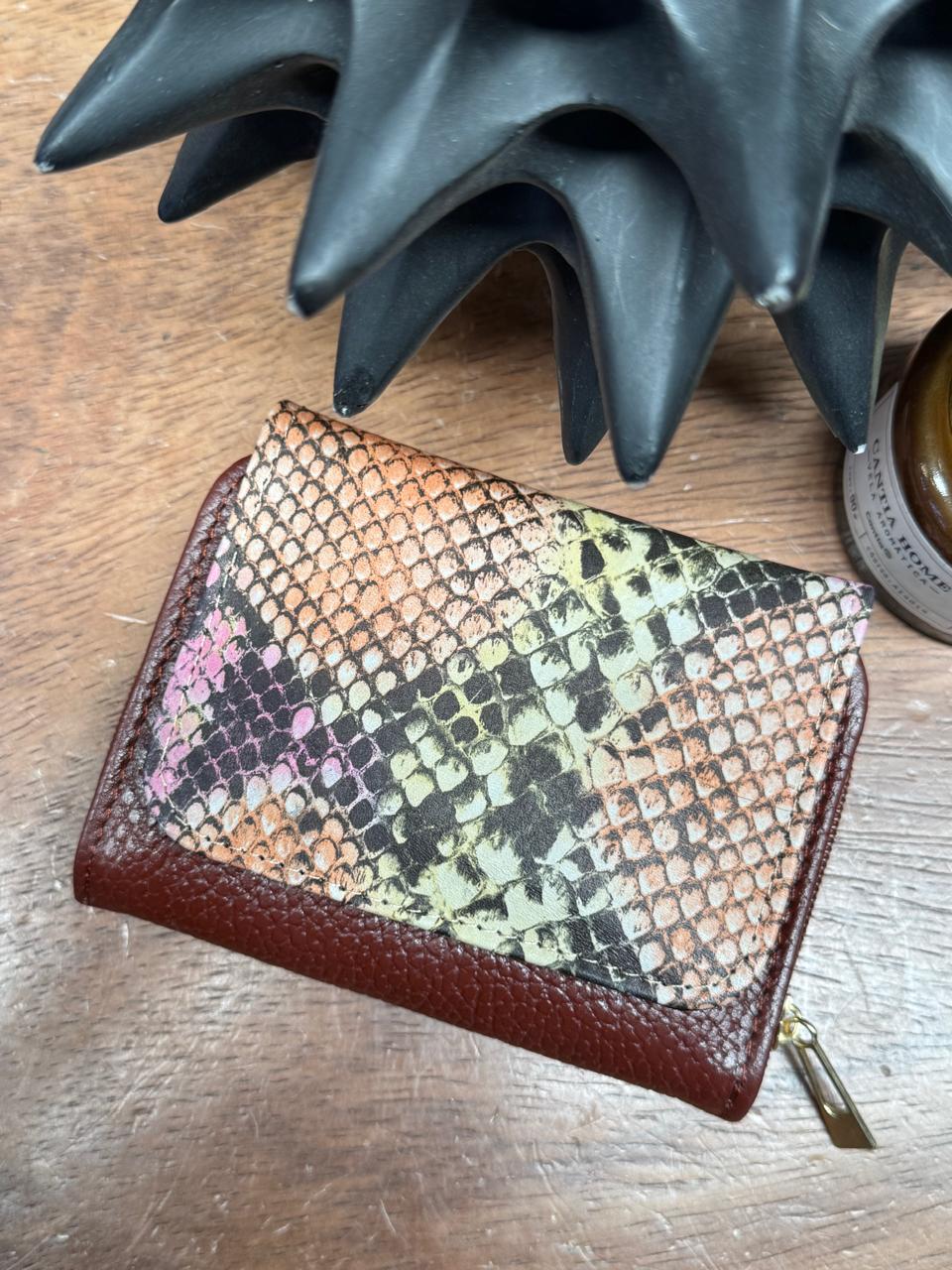 CARTERA PIEL KENYA EXOTICO COCOA