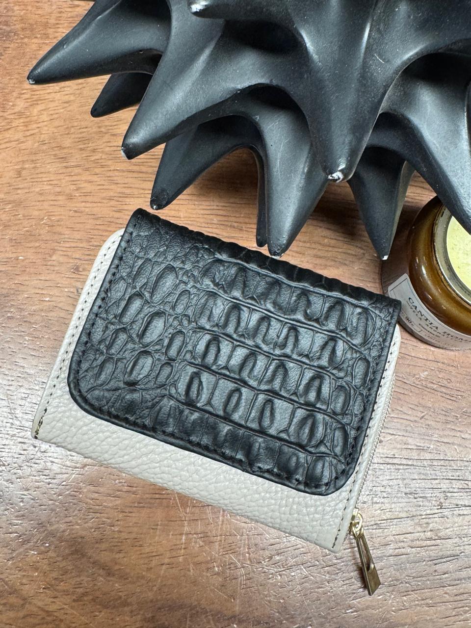 CARTERA PIEL KENYA EXOTICO HUESO
