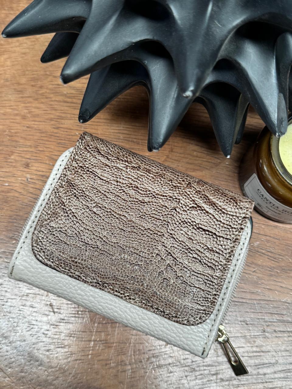 CARTERA PIEL KENYA EXOTICO HUESO