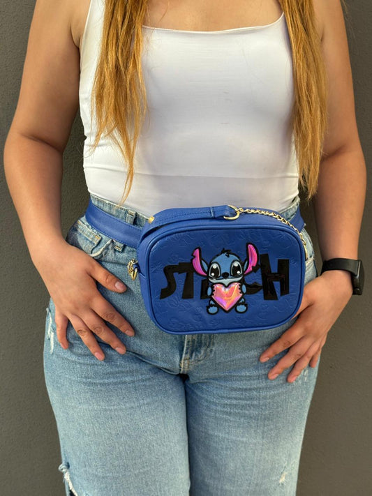 BOLSO/CANGUERERA PERSONAJE STITCH CORAZON
