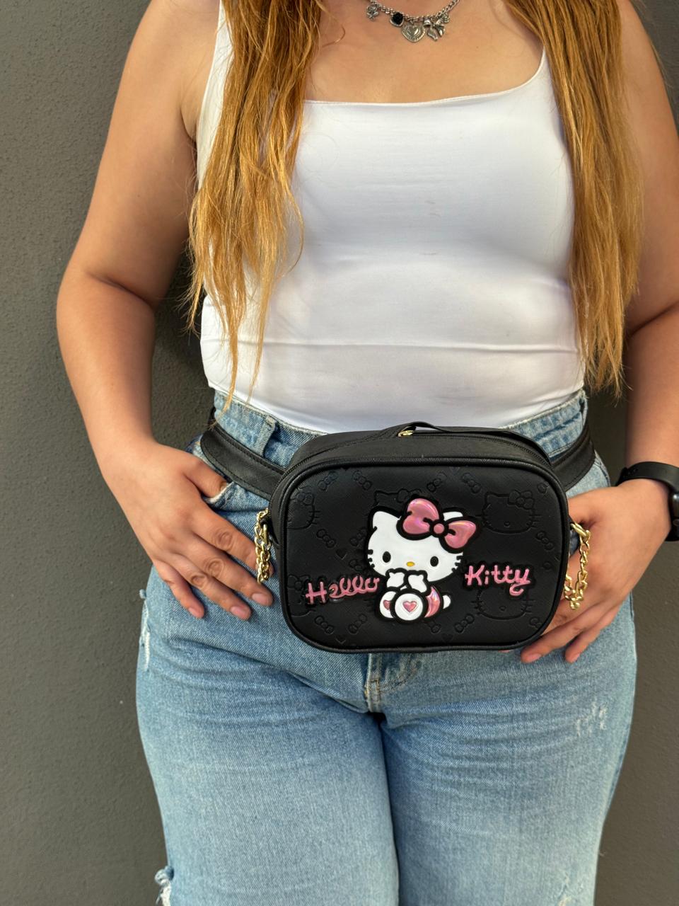 BOLSO/CANGUERERA PERSONAJE HELLO KITTY GRABADO
