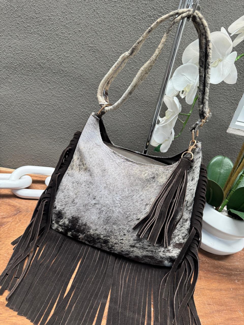 BOLSA HABANA PELO Y BARBAS CHOCOLATE