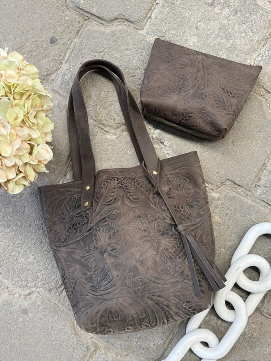 DUO AL CORTE CALIFORNIA GRABADO TAUPE