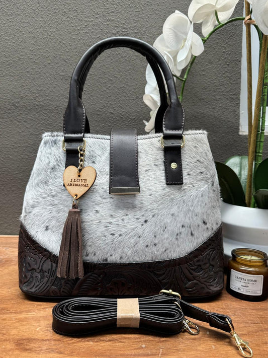 BOLSA SAIRA FLORES FERRERO PELO CLARO