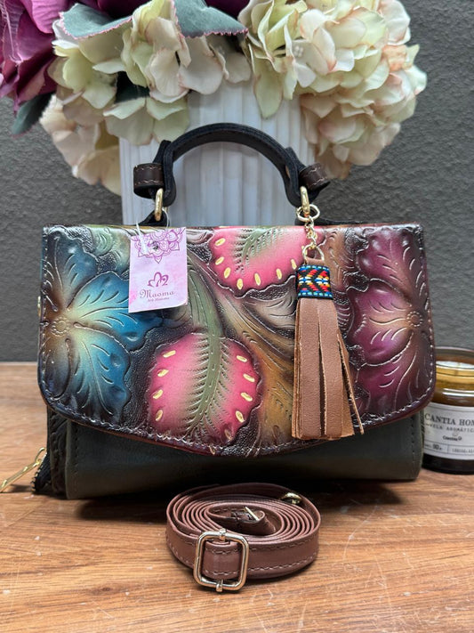 MAOMA DELIA DOBLE FLORES Y HOJAS OLIVO