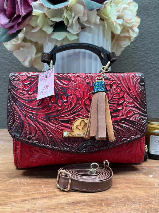 MAOMA DELIA DOBLE FLORES ROJO