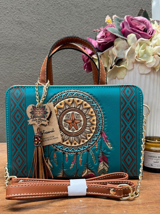 DB CROSSBODY ATRAPASUEÑOS VERDE ESMERALDA