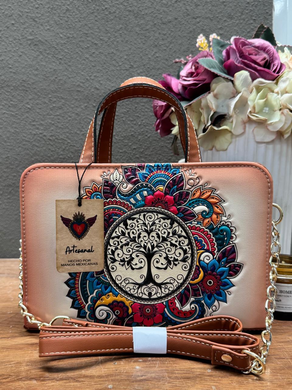DB CROSSBODY ARBOL DE LA VIDA HUESO