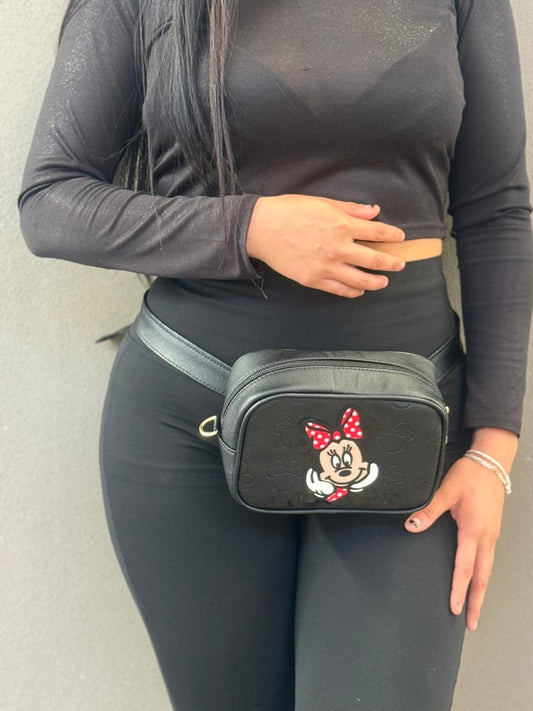 BOLSO/CANGUERERA PERSONAJE MINNIE GRABADO