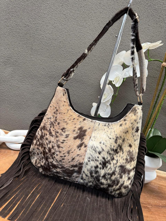 BOLSA HABANA PELO Y BARBAS CHOCOLATE