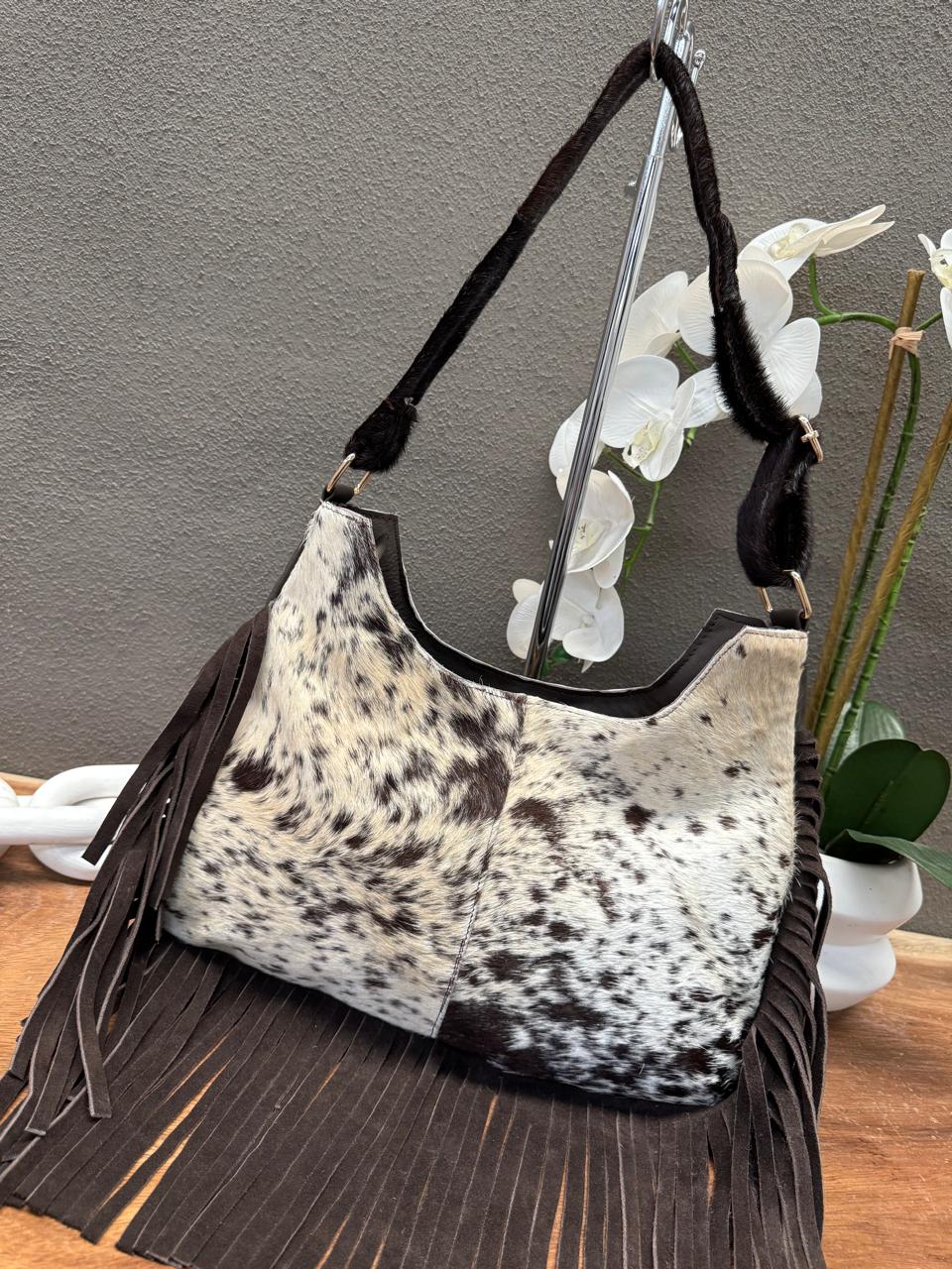 BOLSA HABANA PELO Y BARBAS CHOCOLATE