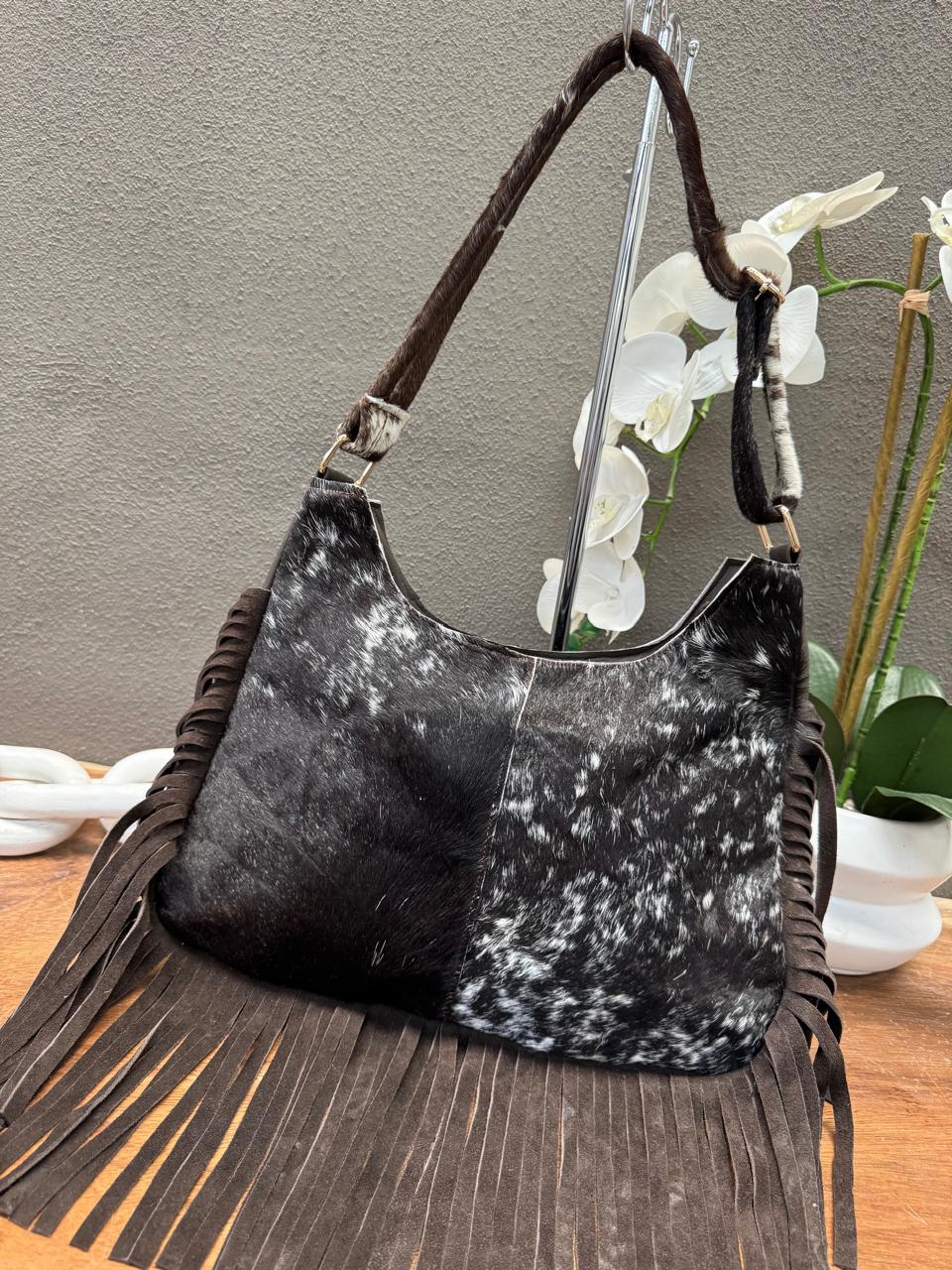BOLSA HABANA PELO Y BARBAS CHOCOLATE