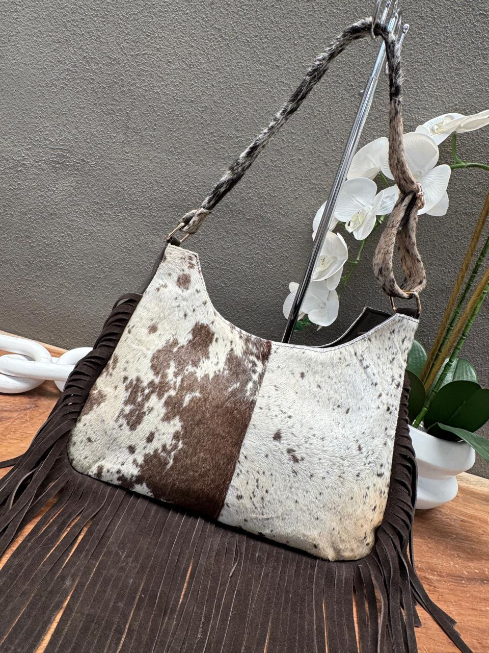 BOLSA HABANA PELO Y BARBAS CHOCOLATE