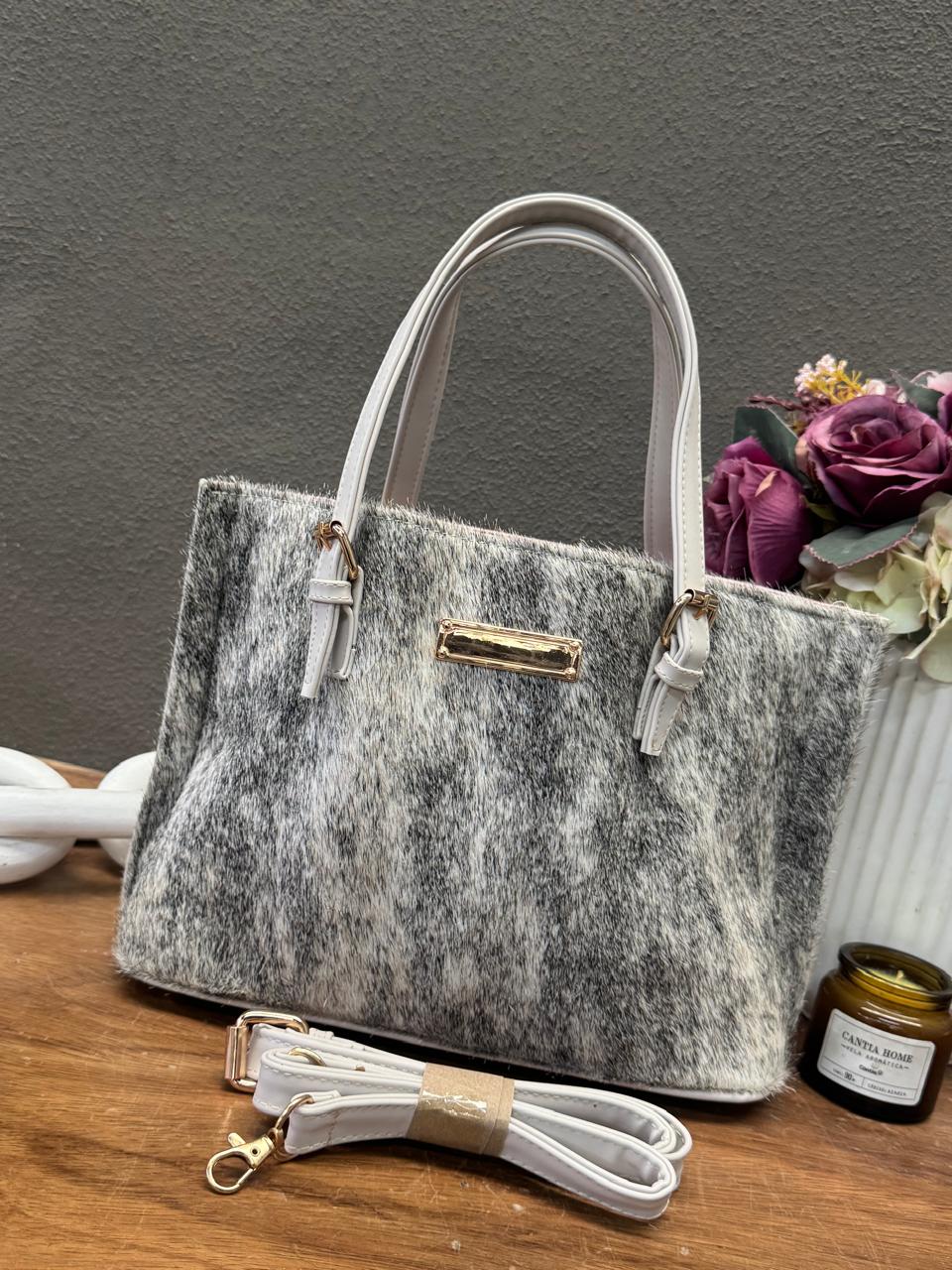BOLSA ALEXA COLOR HUESO PELO